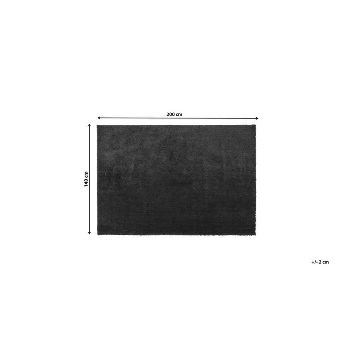 Dywan shaggy 140 x 200 cm czarny EVREN