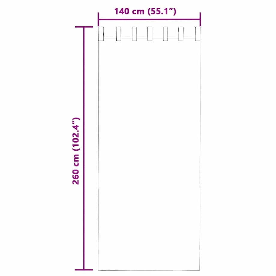 vidaXL Zasłony woalowe z pętelkami 2 szt. Ciemnoszary 140x260 cm