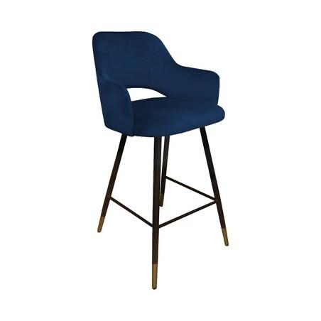 Hoker niski NAPO VELVET GOLD granatowy