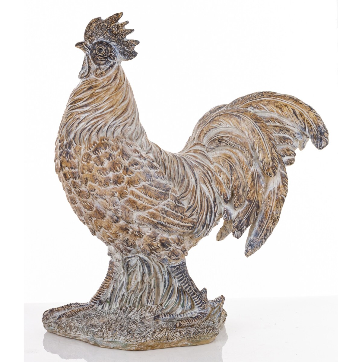 Dekoracja - szary KOGUT 41x17x37 cm