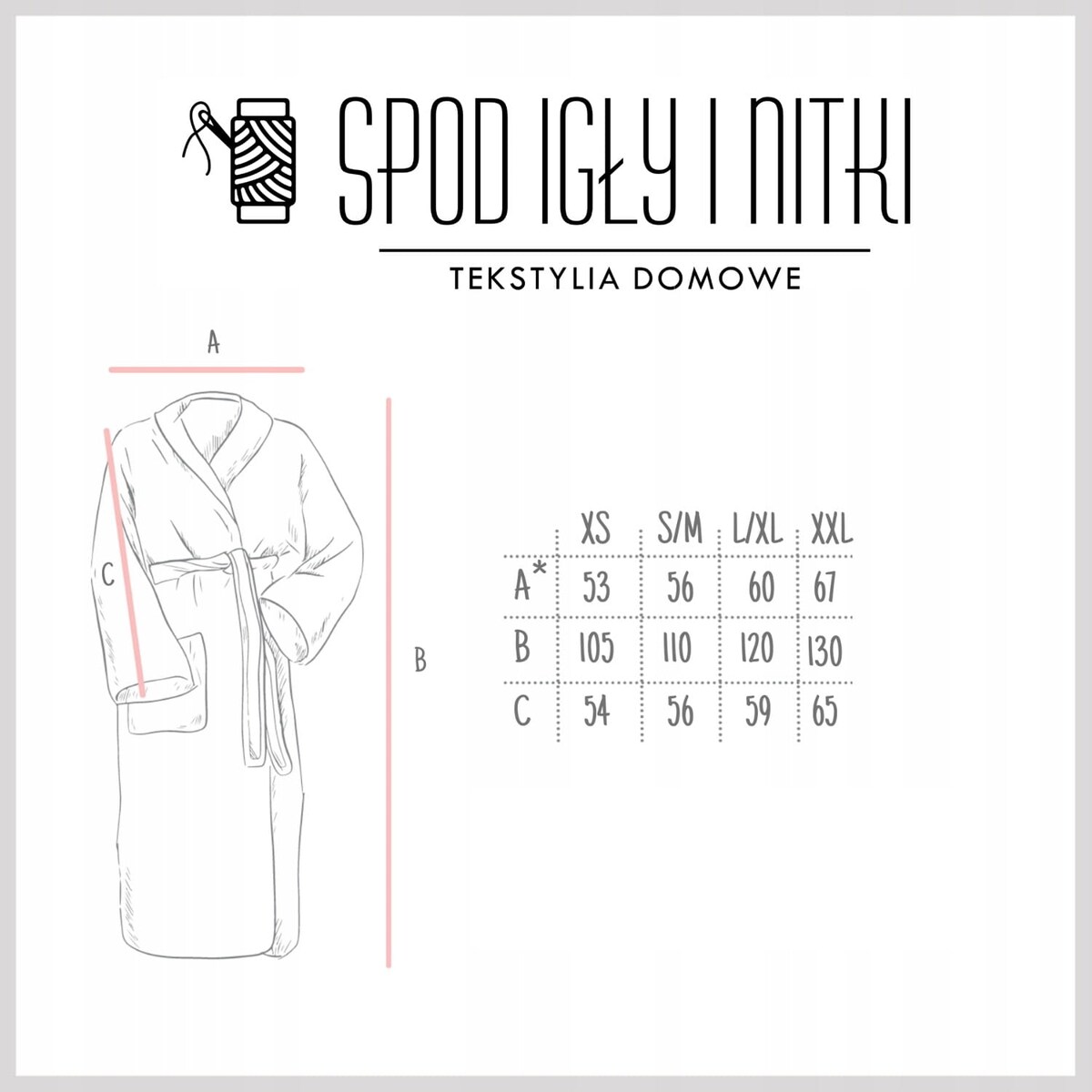 Gruby męski Szlafrok z Bawełny Kaptur Grafit L/XL Wiązany Kapielowy miękki