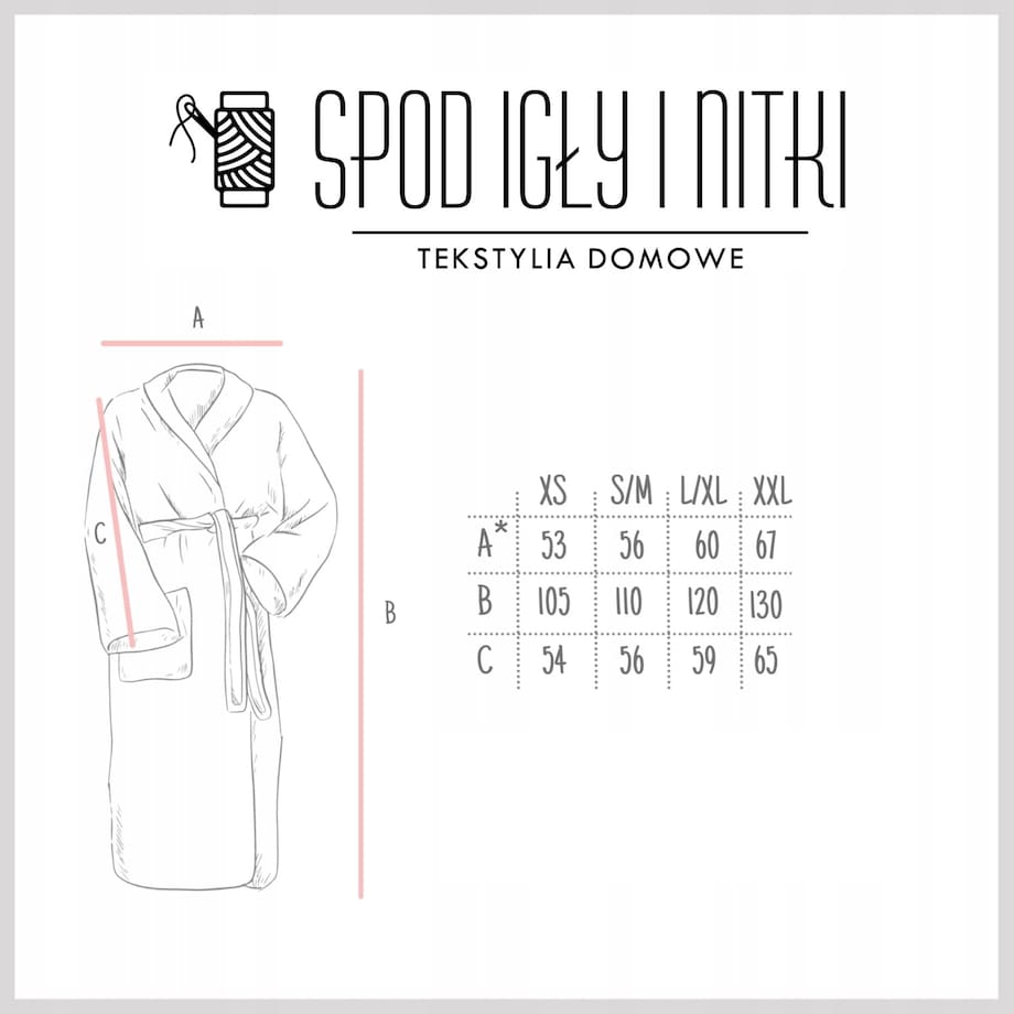 Gruby męski Szlafrok z Bawełny Kaptur Grafit L/XL Wiązany Kapielowy miękki