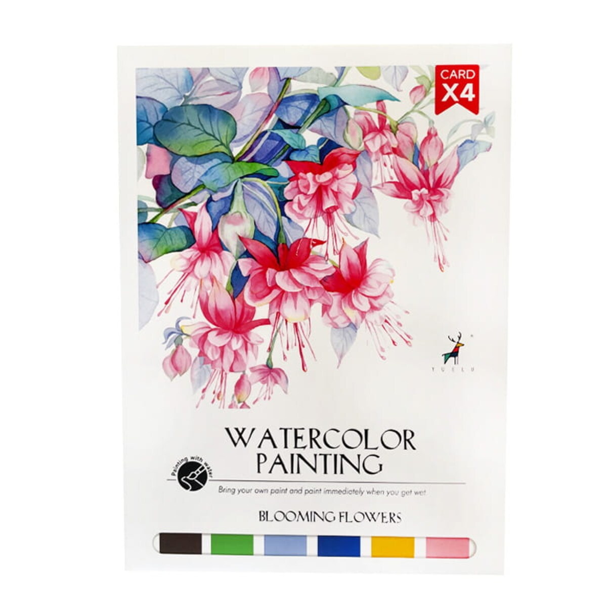 Malowanie akwarelą - Kwitnące kwiaty - 4 elementy