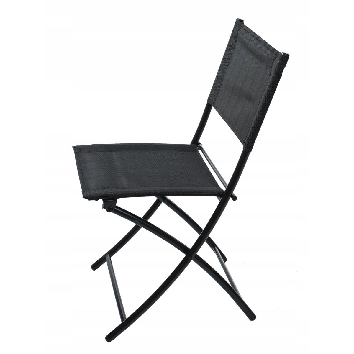 Krzesło balkonowe składane CZARNE ogrodowe