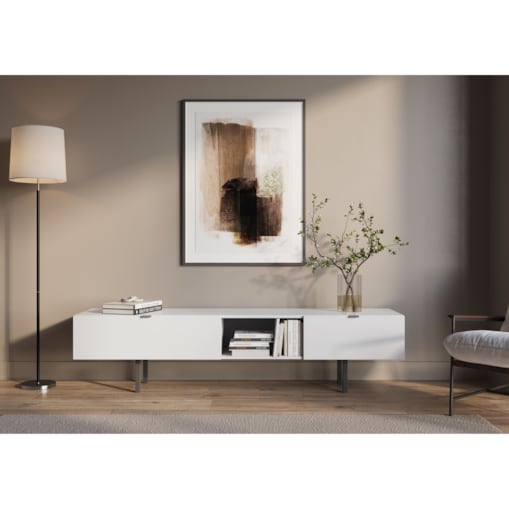 Biała szafka RTV z szufladą Skandica MYWAY / szer. 180 cm