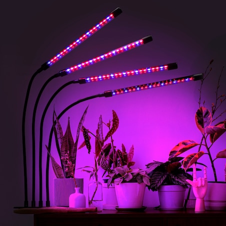 Lampa Led Do Wzrostu Roślin 80 Diod Timer 25 W Uprawa Roślin Do Domu Bez Zasilacza Sieciowego