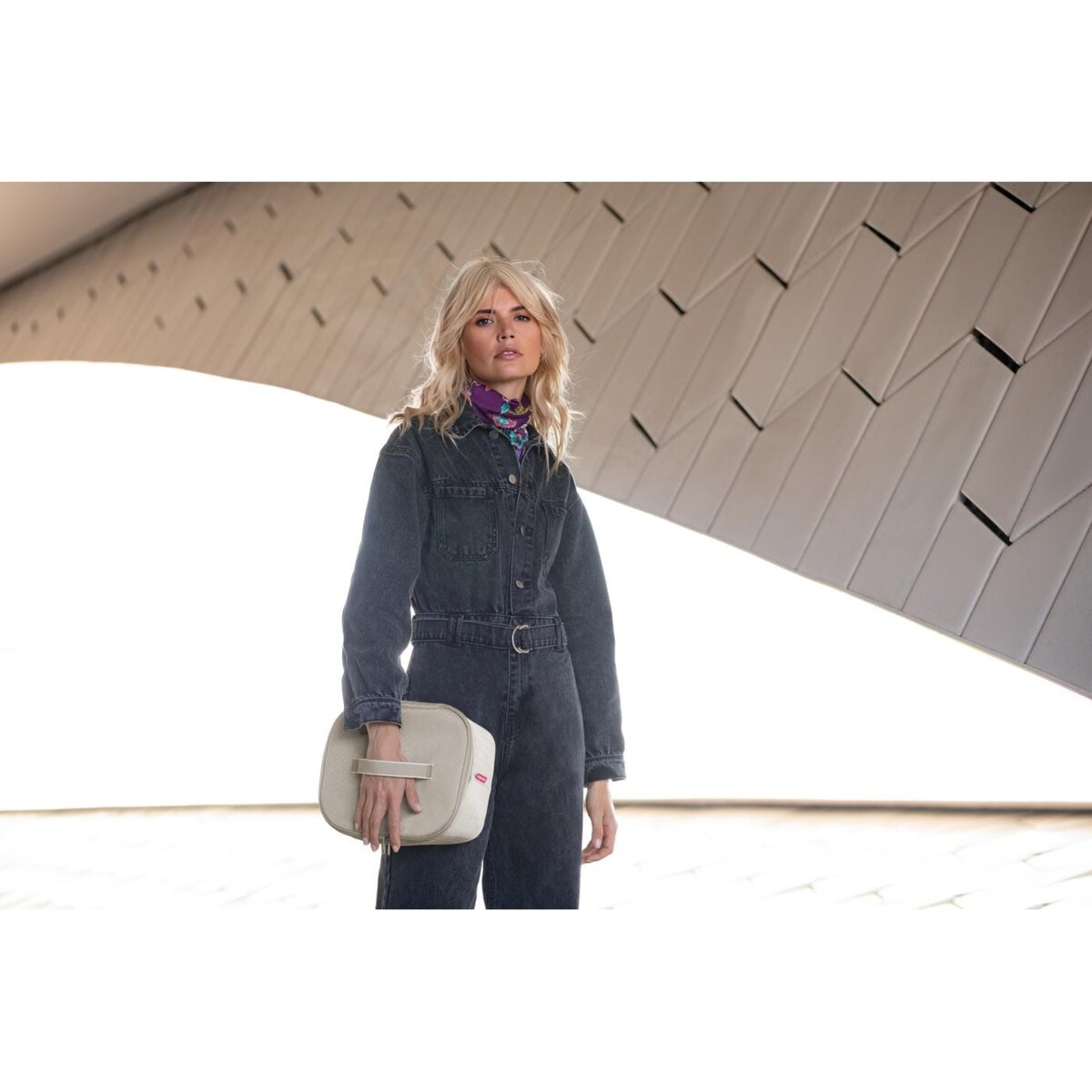 Torba COOLERBAG M POCKET, herringbone sand