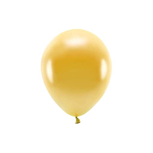 Balony Eco 26cm metalizowane, złoty (1 op. / 10 szt.)