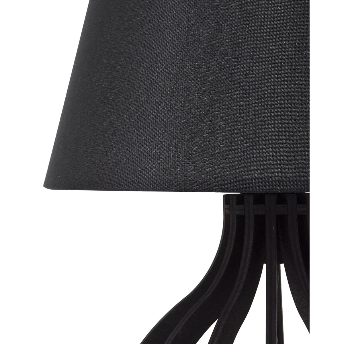 Lampka nocna drewniana czarna AGUEDA