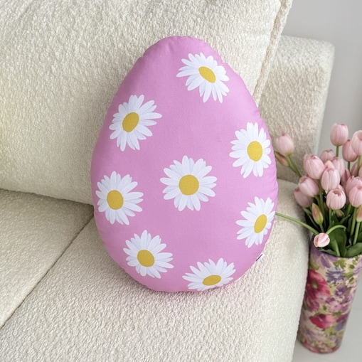 Poduszka jajko pisanka Wielkanoc różowa