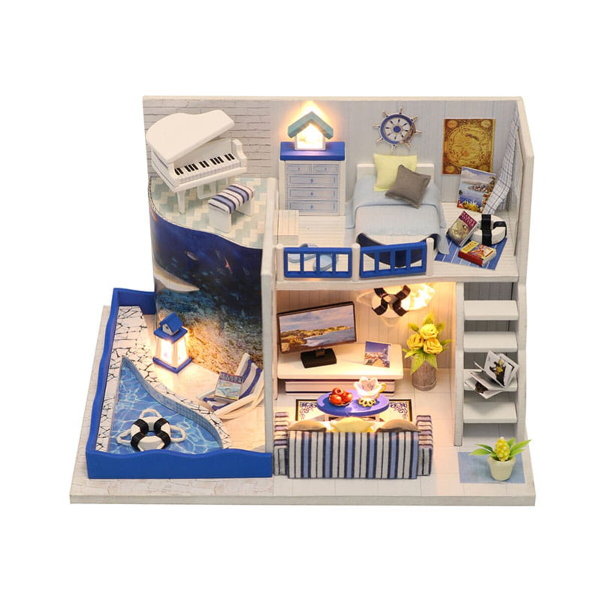 Miniaturowy domek - Greckie wakacje i szum morskich fal