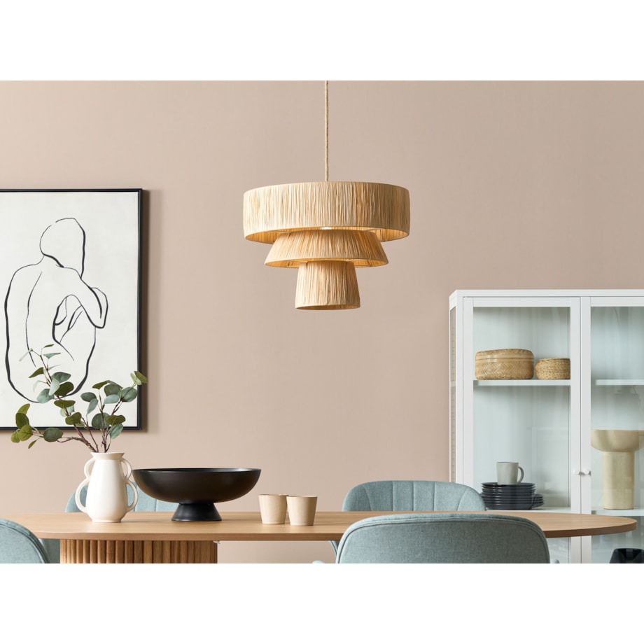 Lampa wisząca papierowa naturalna CHAMBO