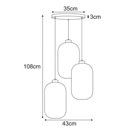 Lampa wisząca K-5736 z serii VILAR