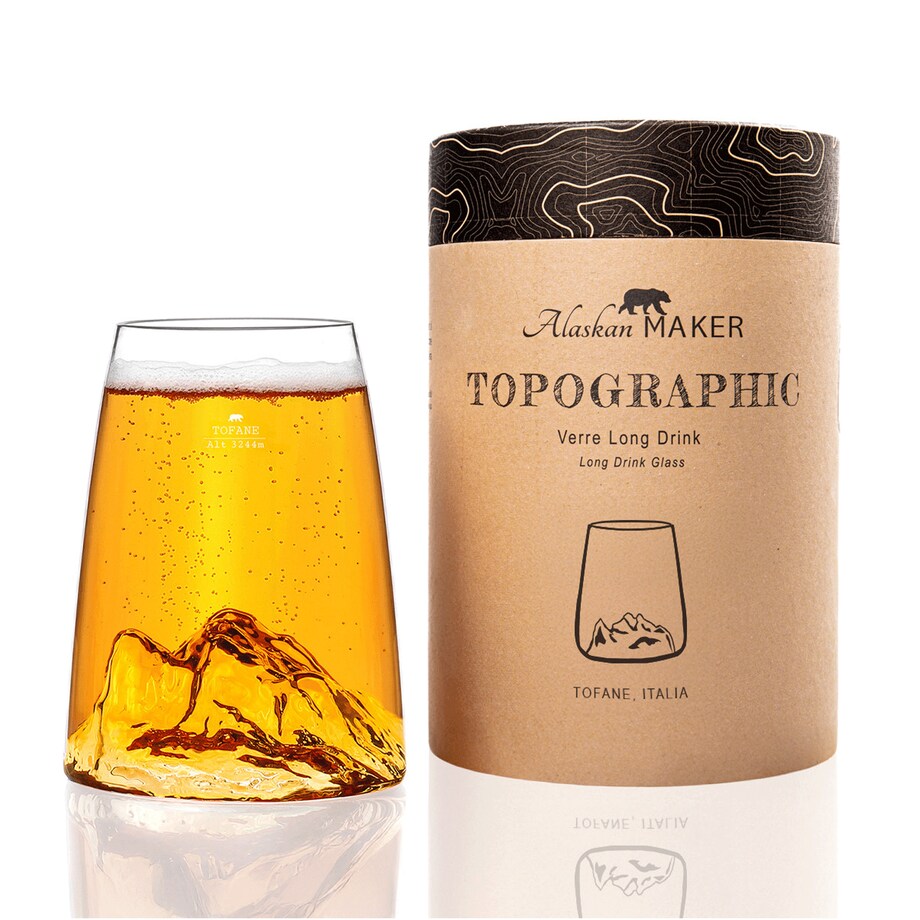 Szklanka Long Drink - Topographic - Tofane