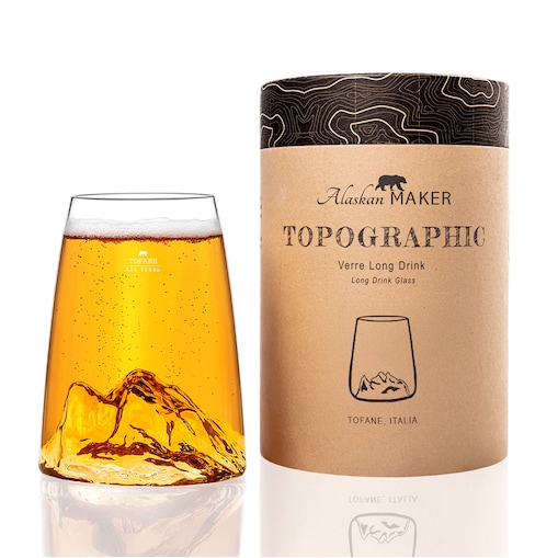 Szklanka Long Drink - Topographic - Tofane