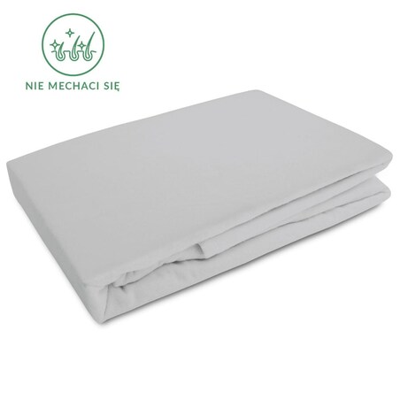 Prześcieradło flanela z gumką 180x200 kolor popiel