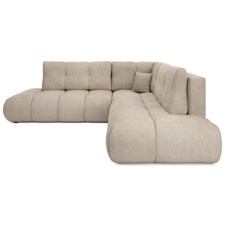 Narożnik pikowany, rozkładany z funkcją spania SOHI, Flow 02 - beżowy