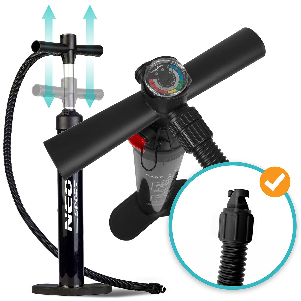 Deska SUP do pływania Neo-Sport stand up paddle Aquasurf 320cm pompowana zestaw