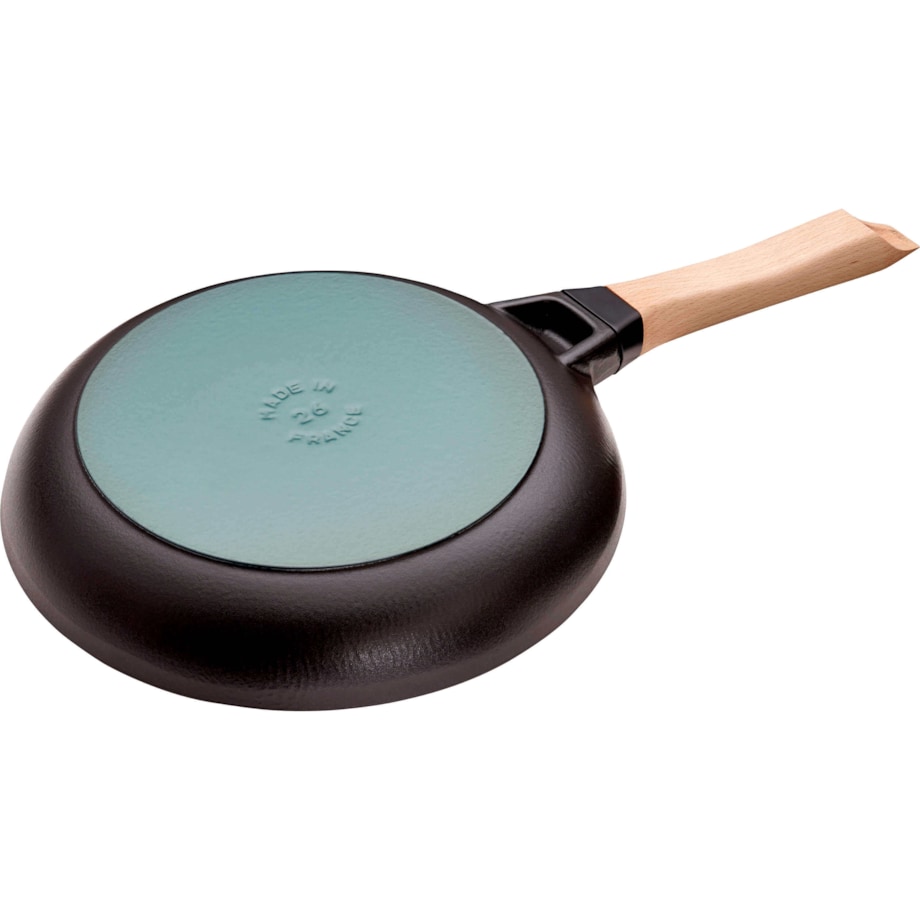 STAUB Patelnia żeliwna z drewnianym uchwytem 26 cm