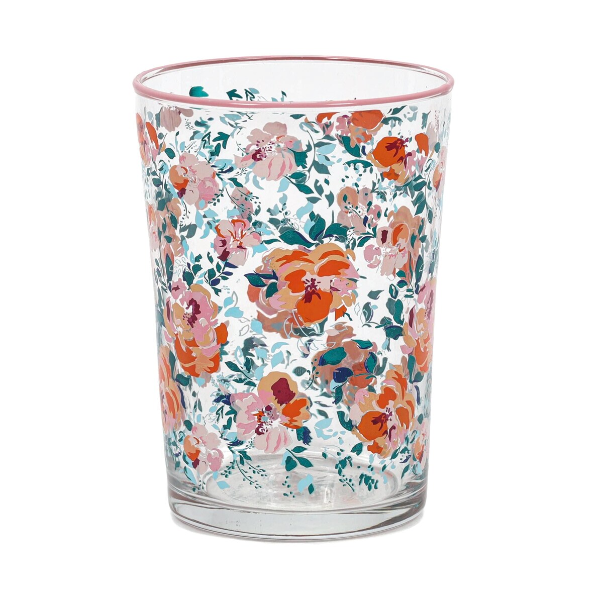 Duża szklanka w kwiatowy wzór, 510 ml