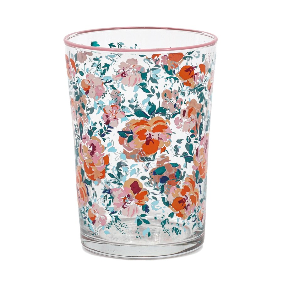 Duża szklanka w kwiatowy wzór, 510 ml