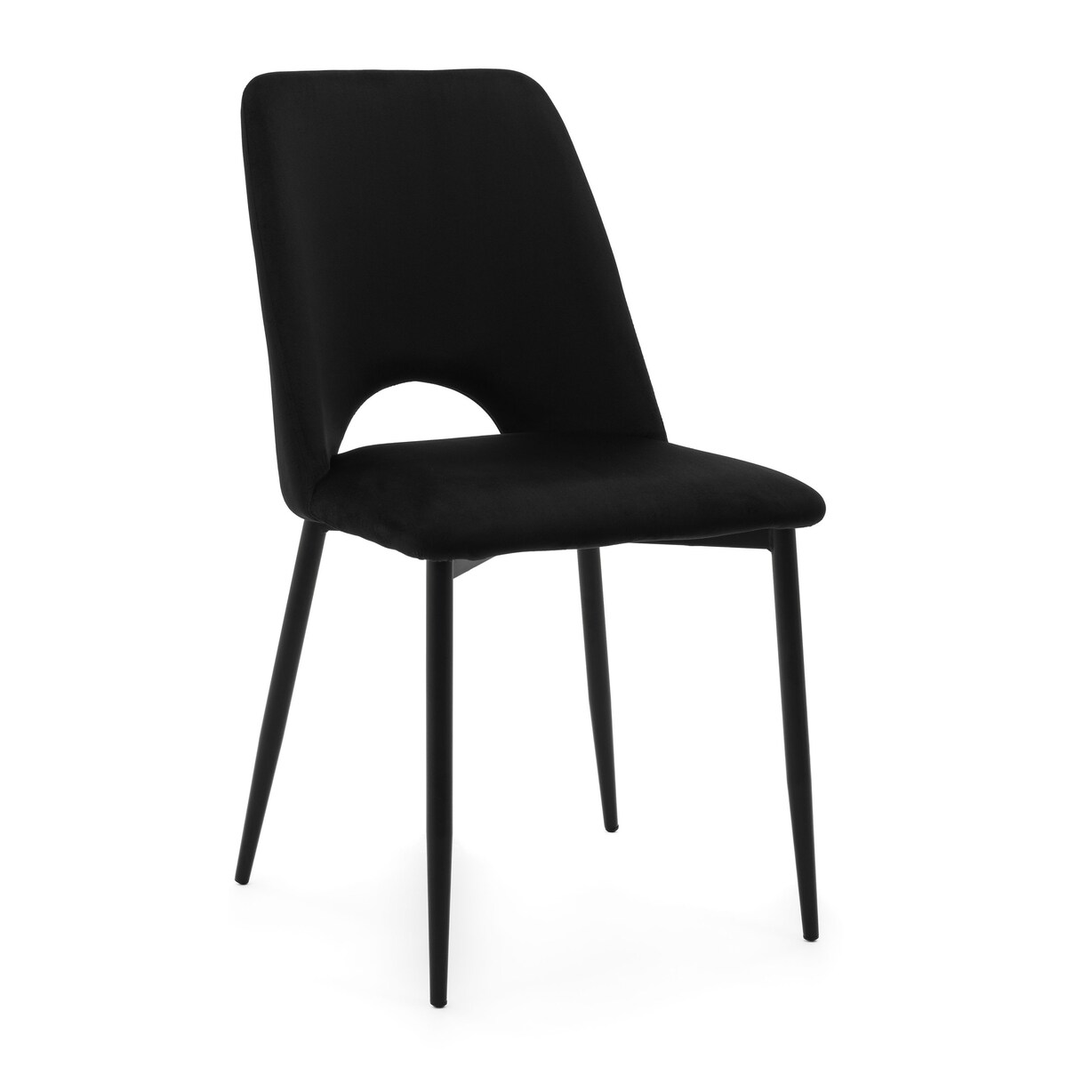 KRZESŁO TAPICEROWANE WELUROWE DO SALONU JADALNI GLAMOUR CZARNE ORO