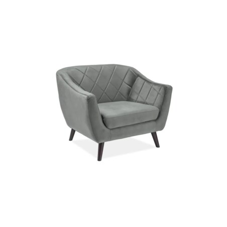 Fotel do salonu MOLLY 1 VELVET szary