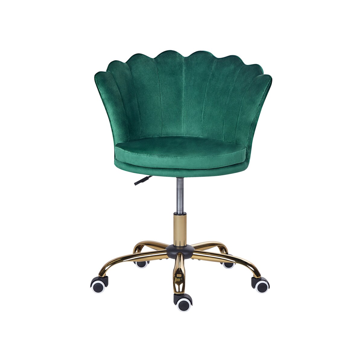 Krzesło biurowe regulowane welurowe zielone MONTICELLO II