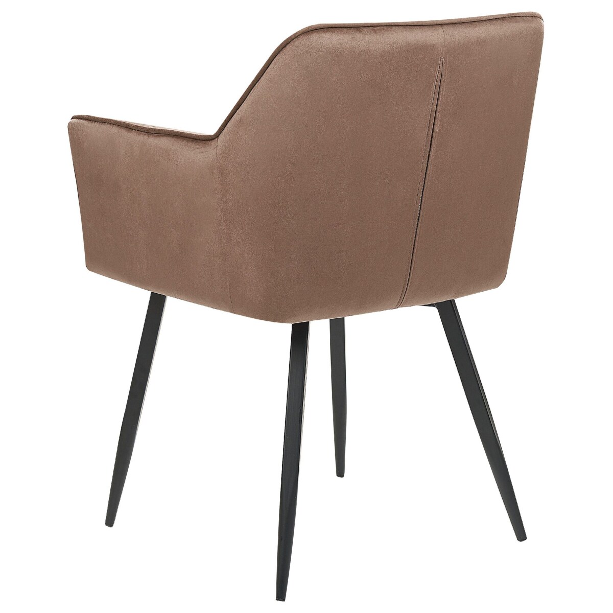 Zestaw 2 krzeseł do jadalni JASMIN Welur Brązowy