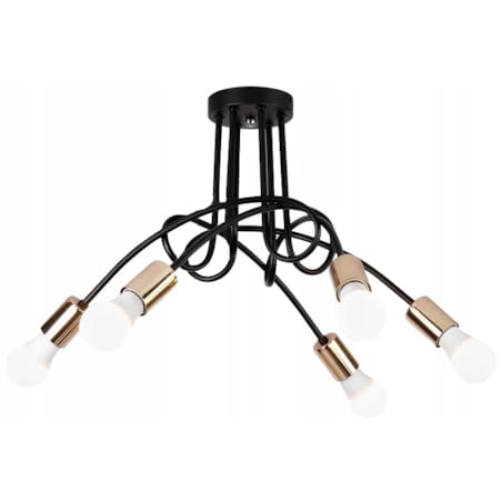 Lampa Sufitowa Wisząca Żyrandol Paradise 5 Złota