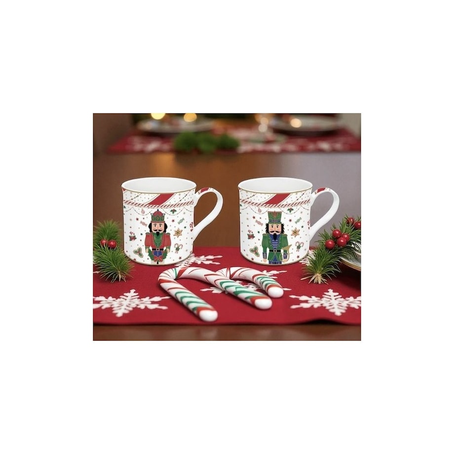 Komplet dwóch kubków w zestawie prezentowym, Nutcrackers, 300 ml