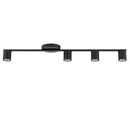 Przysufitowa lampa hotelowa Sky tuby czarne na listwie