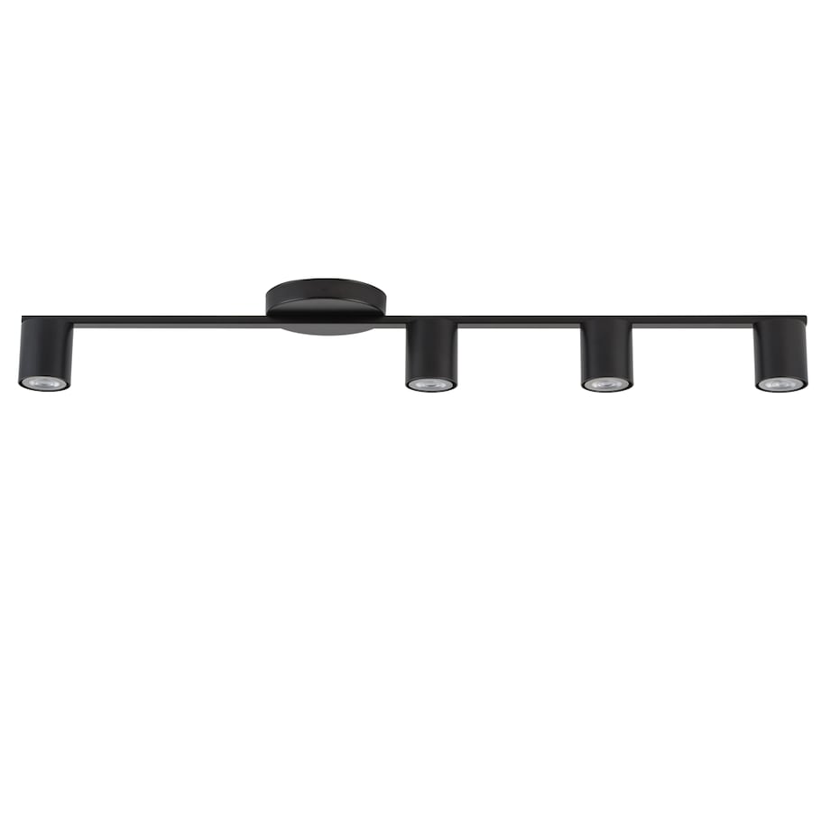 Przysufitowa lampa hotelowa Sky tuby czarne na listwie