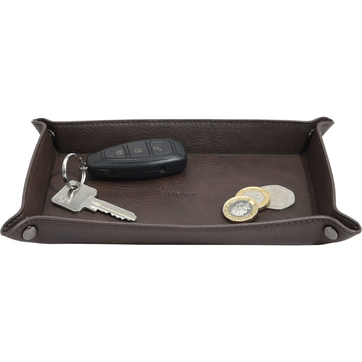 Podstawka prostokątna na drobiazgi Stackers brązowa