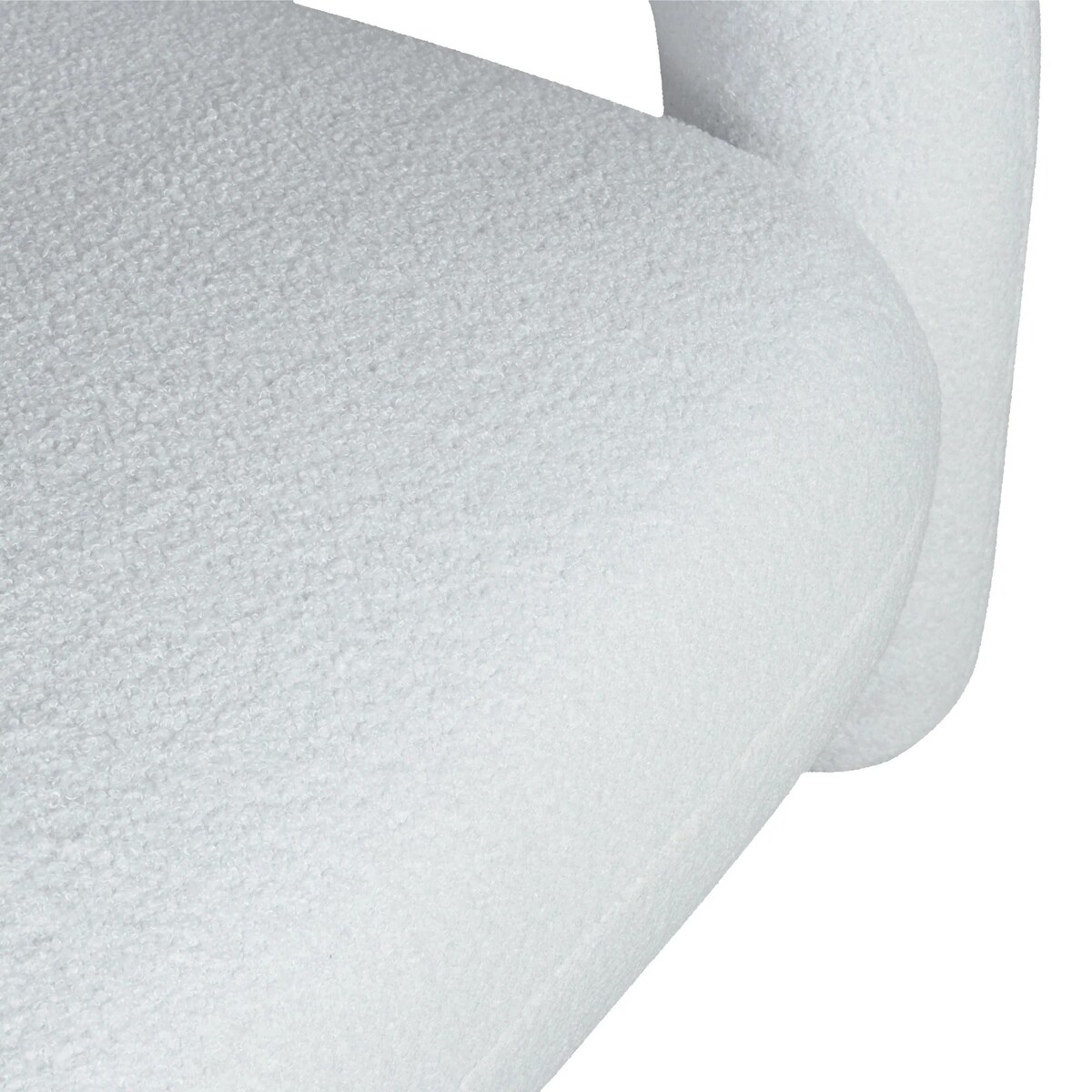 Fotel wypoczynkowy 75x87x81,5 cm TUBITA - II biała boucle