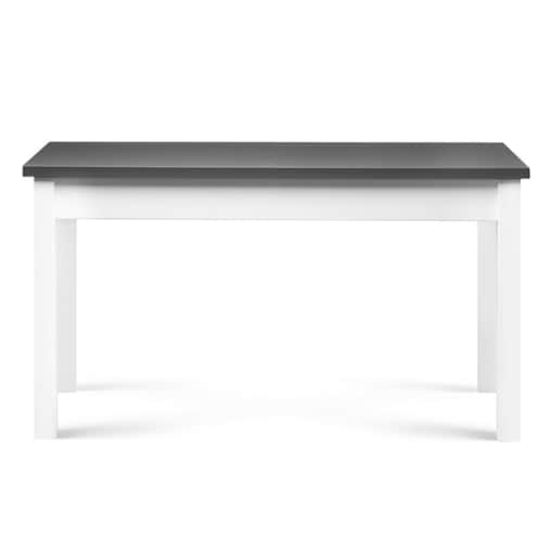 KONSIMO CENARE Rozkładany prosty stół 140 x 80 cm biały / szary