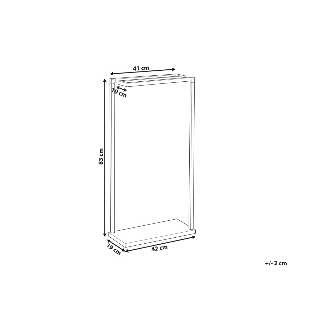 Stojak na ręczniki 42 x 83 cm czarny GARCITAS