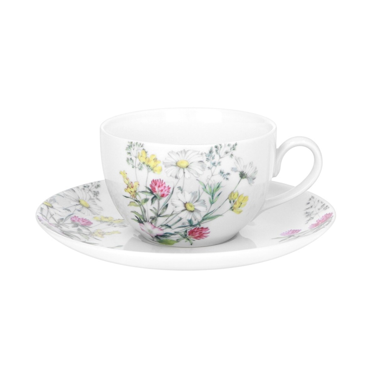 Zestaw filiżanek ze spodkami dla 6 osób 12 el. Yvette Letni Powiew G763