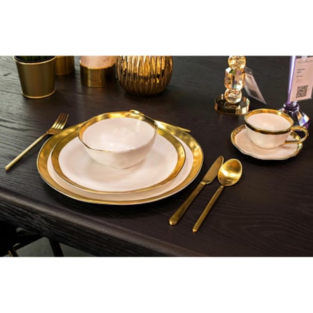 KARE miska BELL 15 cm biało-złota