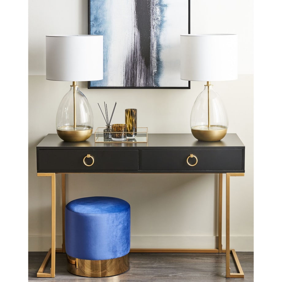 Lampa stołowa złota z białym OKARI