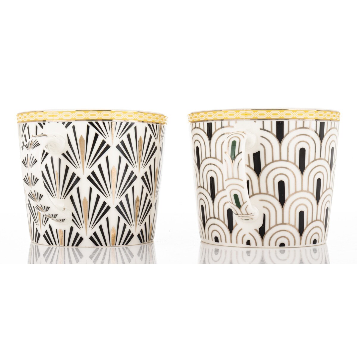 Komplet 2 filiżanek porcelanowych 220 ml ze spodeczkiem DIVERSO