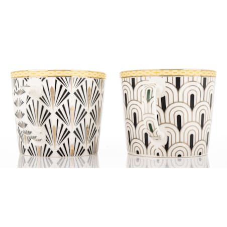 Komplet 2 filiżanek porcelanowych 220 ml ze spodeczkiem DIVERSO