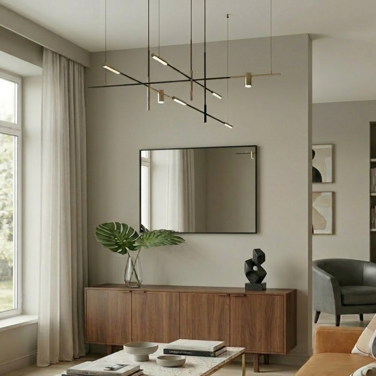 Lustro wiszące SKARP, prostokątne, 60 x 80 cm