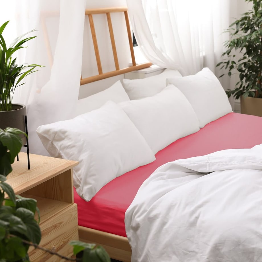 Prześcieradło jersey z gumką 120x200 kolor Koral