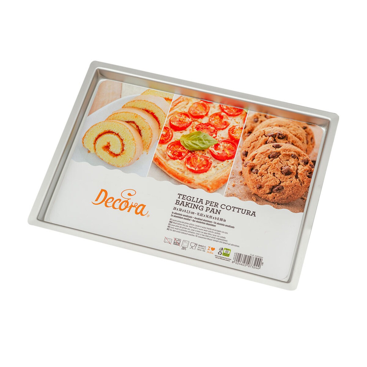 Decora blacha do pieczenia rolad i ciastek 28 x 38 cm