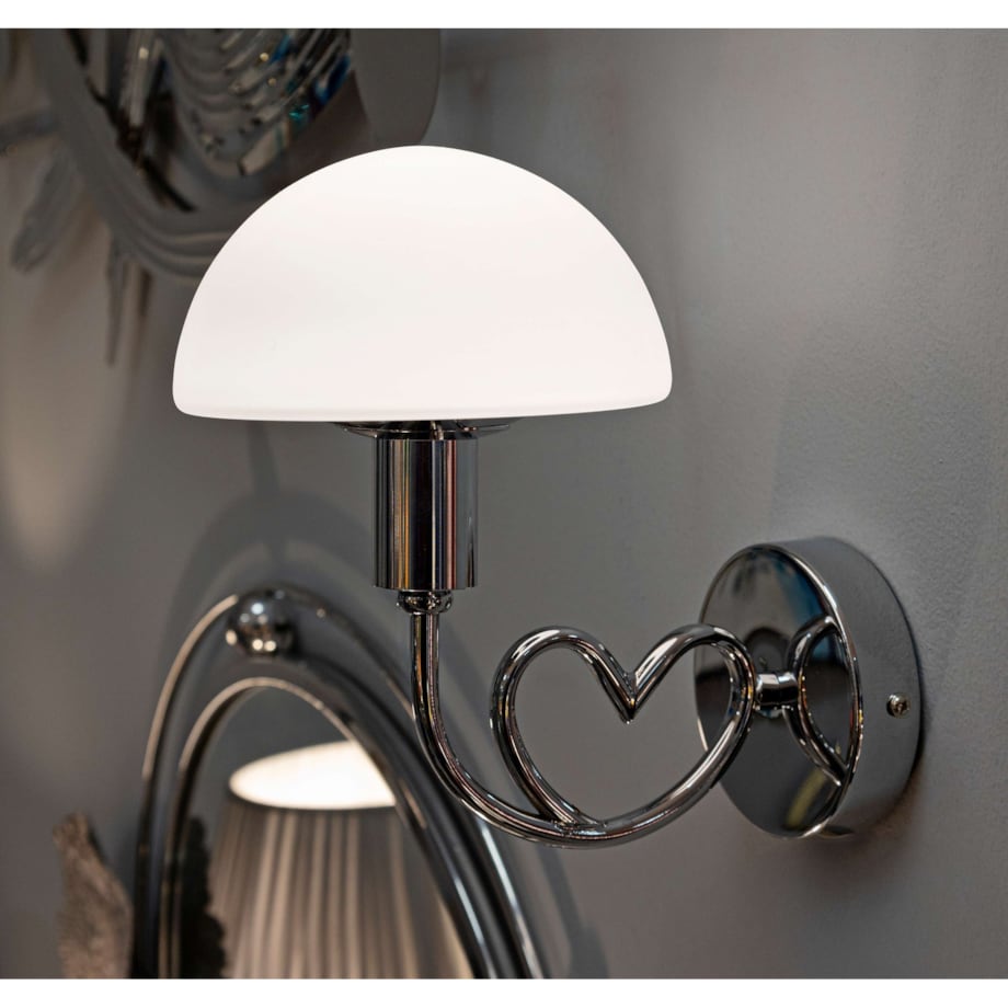 Kinkiet lampa ścienna 23x15x22 cm BELLO srebrny
