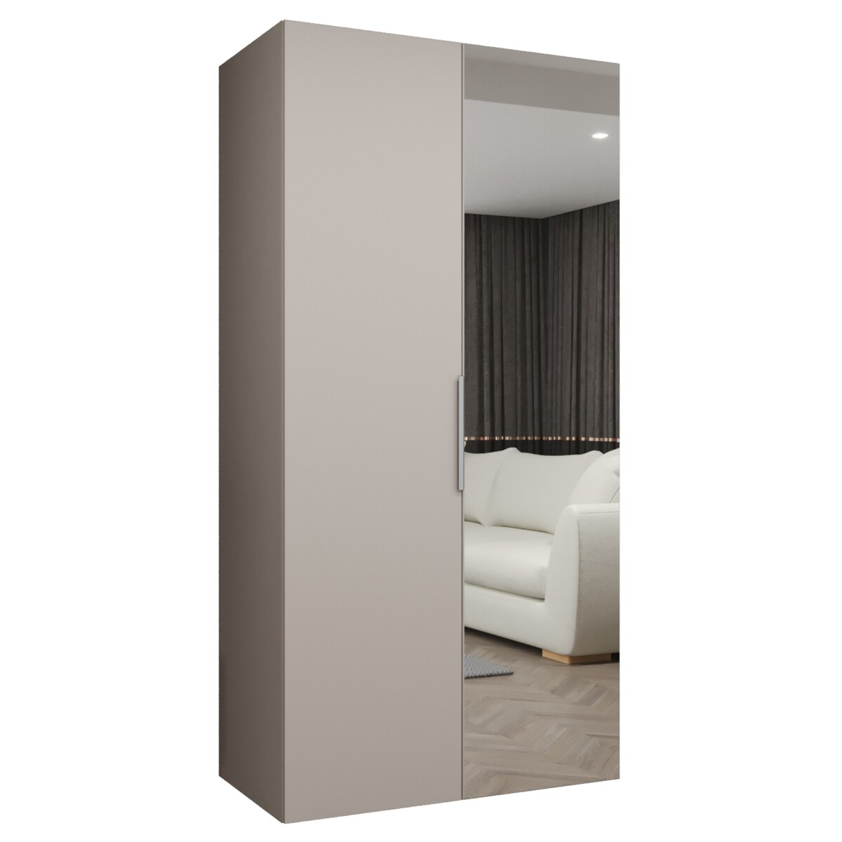 Szafa uchylna otwierana MARBELLA 2 100 wys. 202 cm Kaszmir + u. Kaszmir