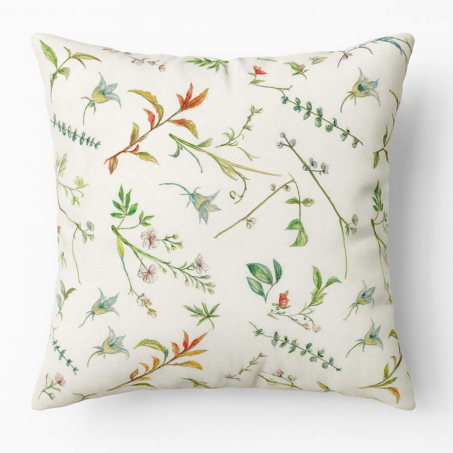 Wiosenna poszewka ozdobna z kwiatowym wzorem