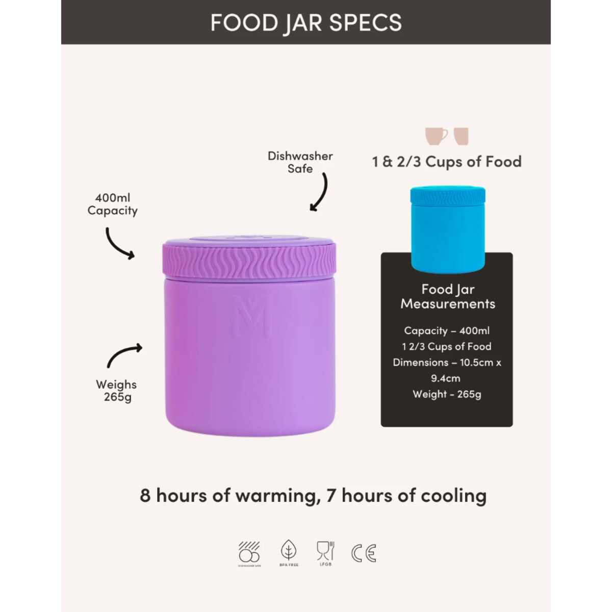 MONTIICO FOOD JAR termos obiadowy dla dzieci 400 ml, Mohito