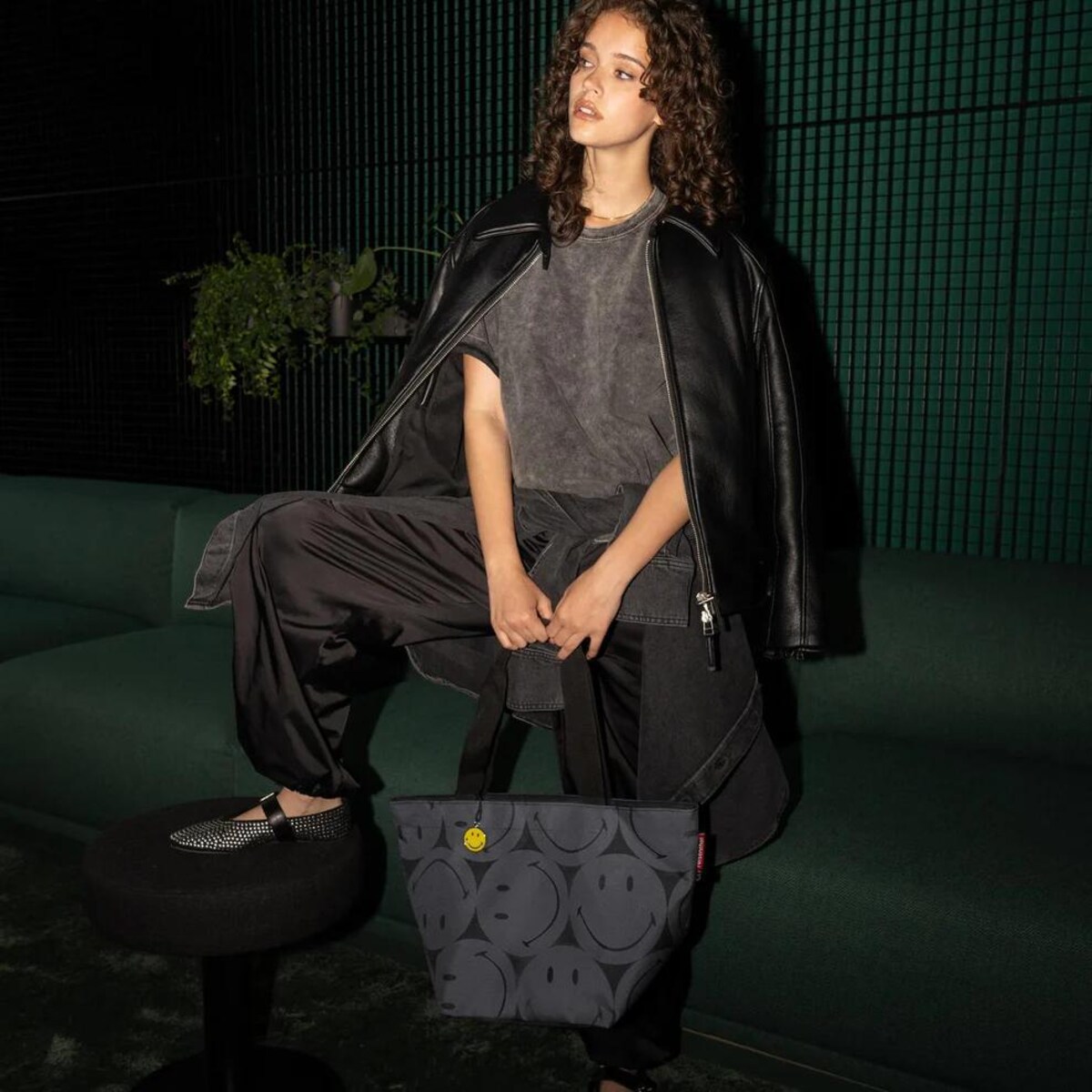 Torba SHOPPER M, smiley® grey
